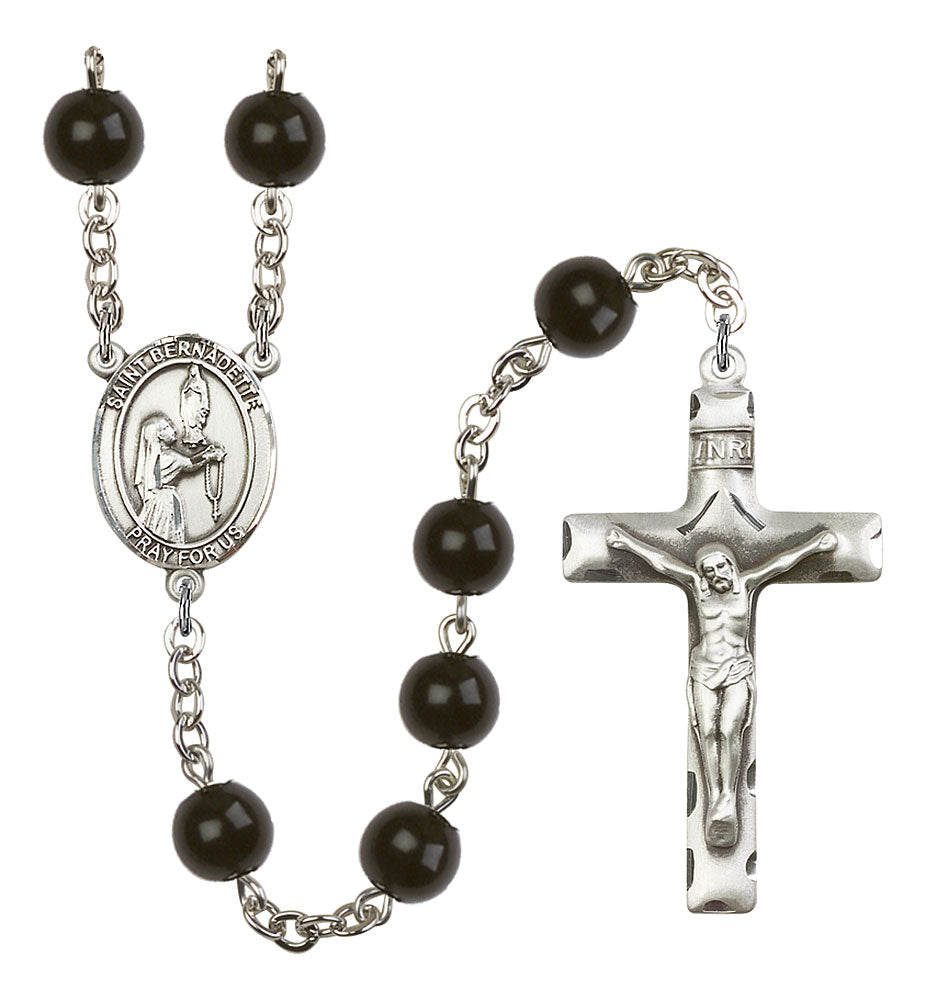 Extel Saint Bernadette Catholic Rosary Beads for Men, Made in USA