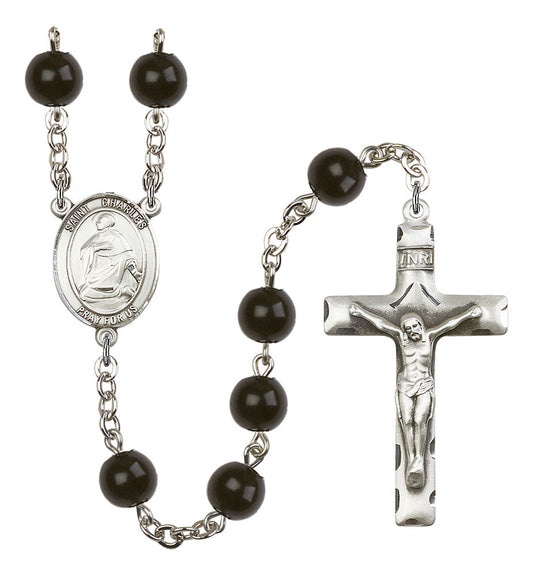 Extel Saint Charles Borromeo Catholic Rosary Beads for Men, Made in USA