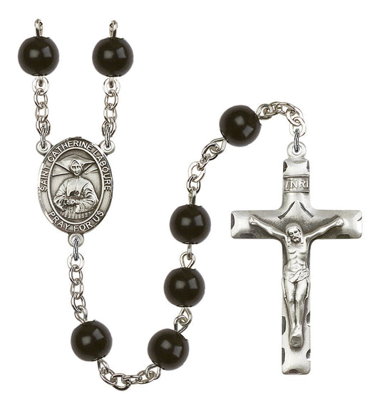 Extel Saint Catherine Laboure Catholic Rosary Beads for Men, Made in USA