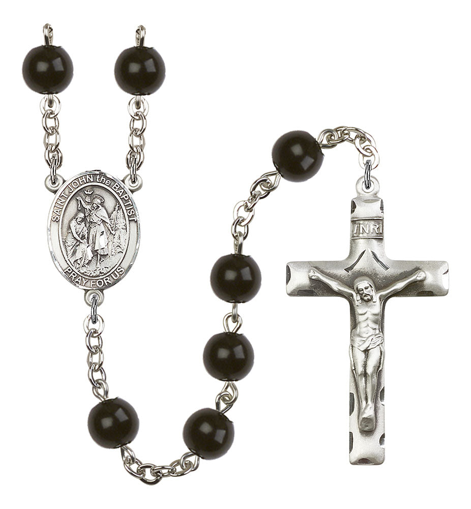 Extel Saint John the Baptist Catholic Rosary Beads for Men, Made in USA