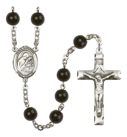 Extel Saint Aloysius Gonzaga Catholic Rosary Beads for Men, Made in USA