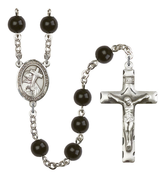 Extel Saint Bernard of Clairvaux Catholic Rosary Beads for Men, Made in USA