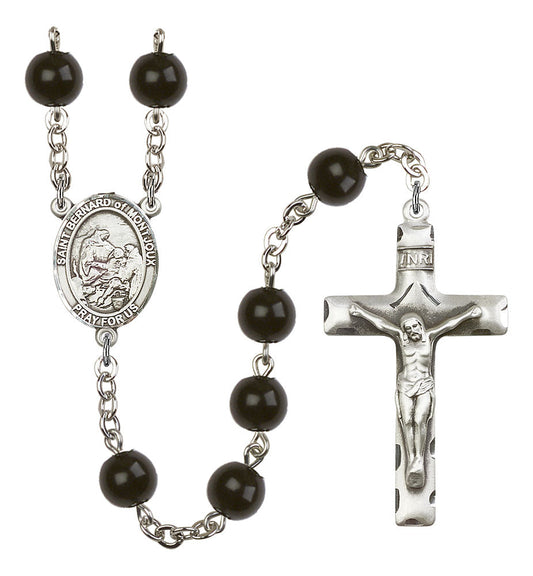 Extel Saint Bernard of Montjoux Catholic Rosary Beads for Men, Made in USA