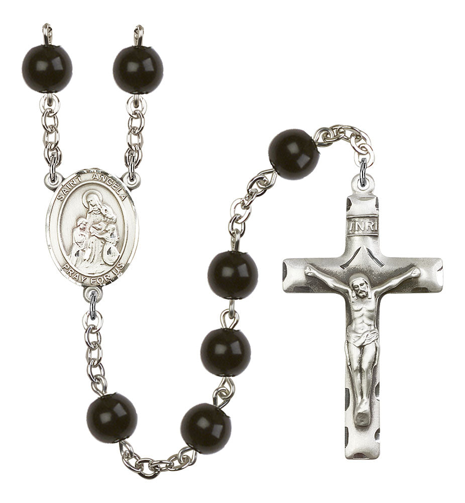 Extel Saint Angela Merici Catholic Rosary Beads for Men, Made in USA