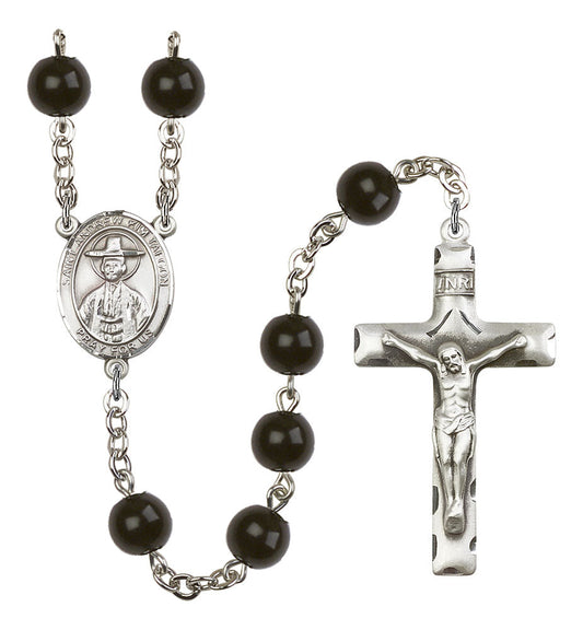 Extel Saint Andrew Kim Taegon Catholic Rosary Beads for Men, Made in USA