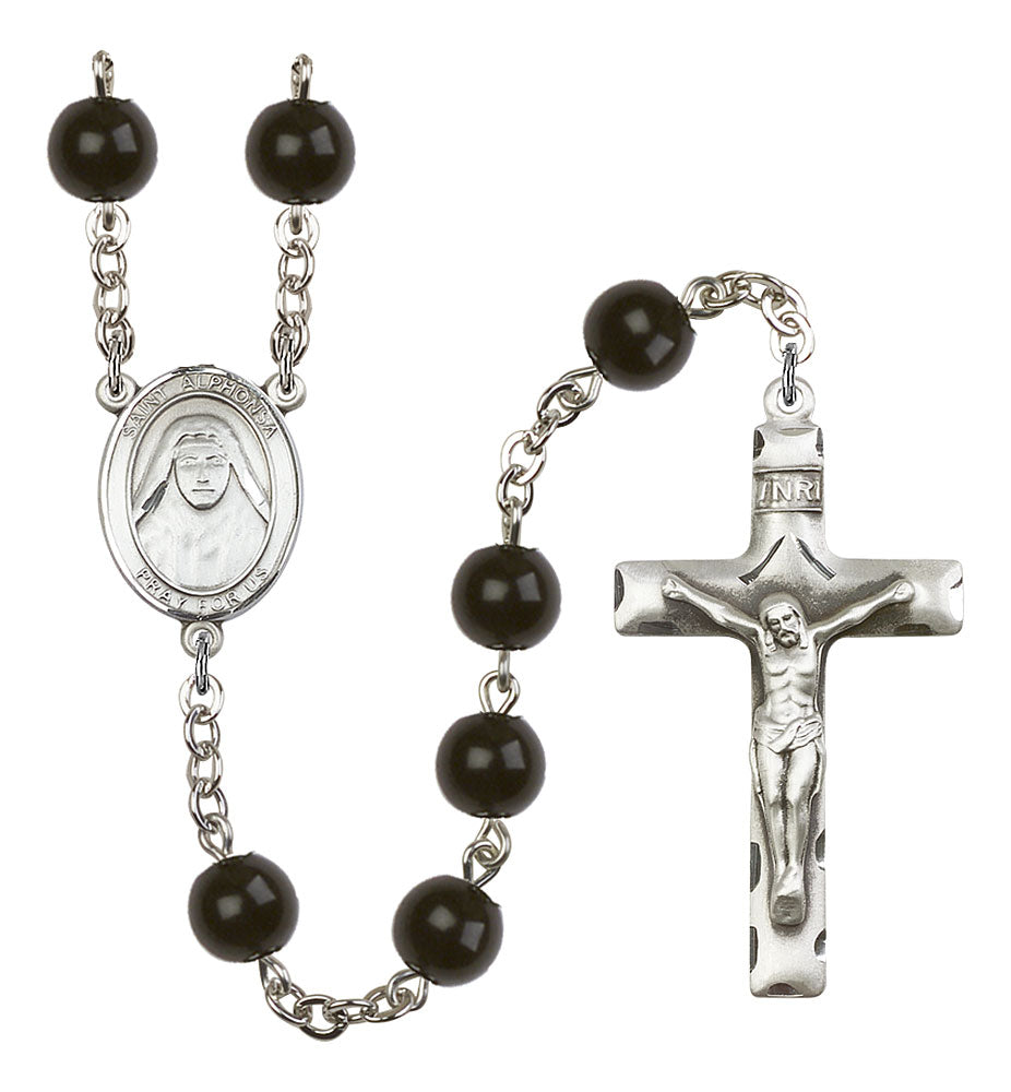 Extel Saint Alphonsa of India Catholic Rosary Beads for Men, Made in USA