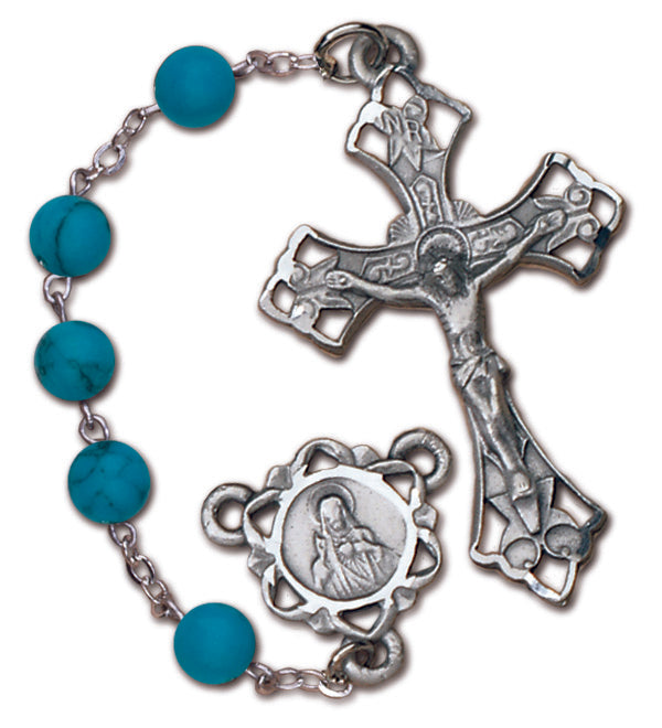 Women's N/A Medium Turquoise Catholic Rosary Beads