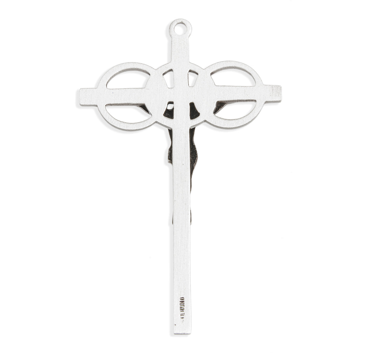 Three Ring Sterling Silver Wedding Crucifix with Chain