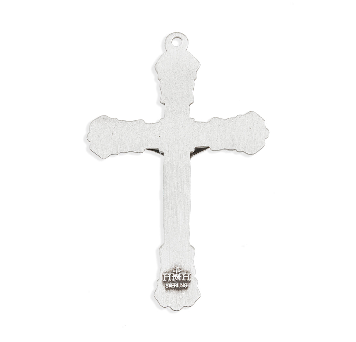 Floral Designed Sterling Silver Crucifix with Chain Gift Box