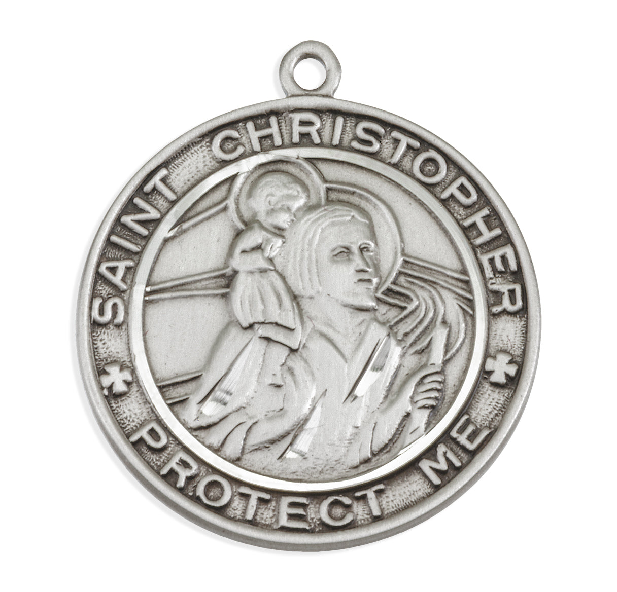 St. Christopher Sterling Silver Medal Necklace