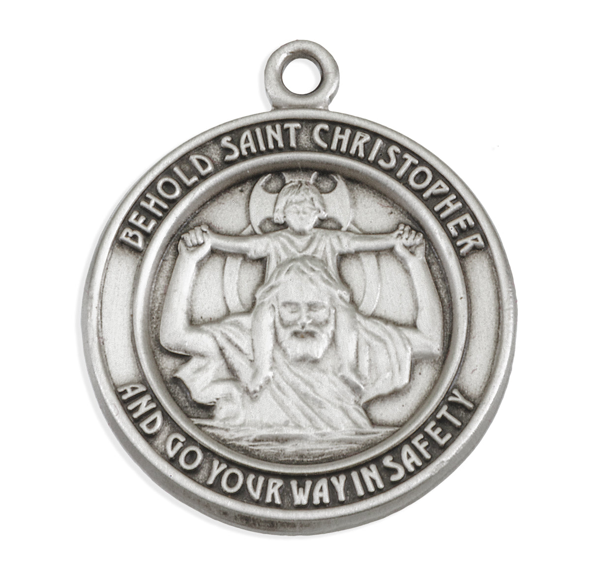 St. Christopher Sterling Silver Medal Necklace