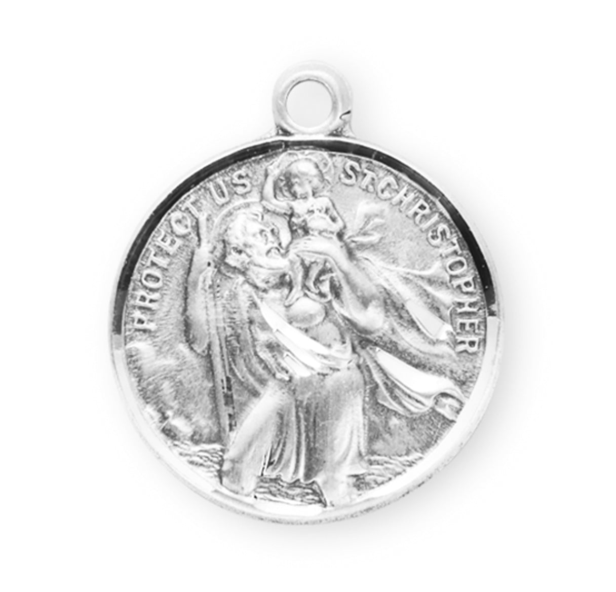 St. Christopher Sterling Silver Medal Necklace