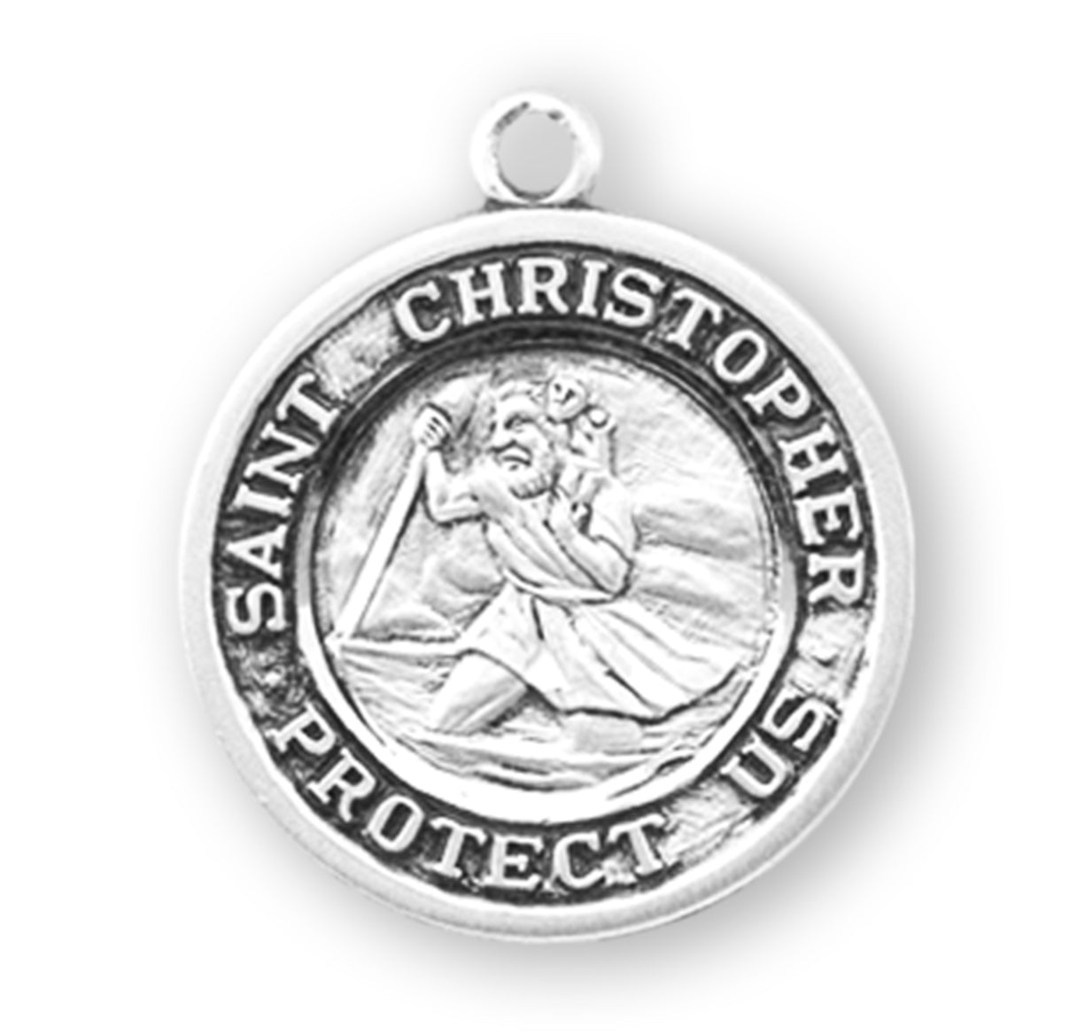 St. Christopher Sterling Silver Medal Necklace