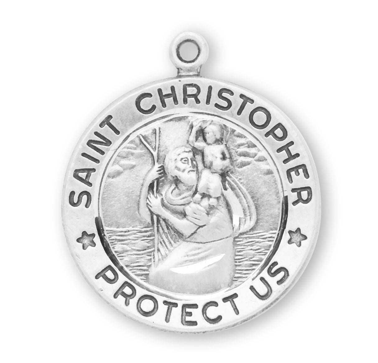 St. Christopher Sterling Silver Medal Necklace