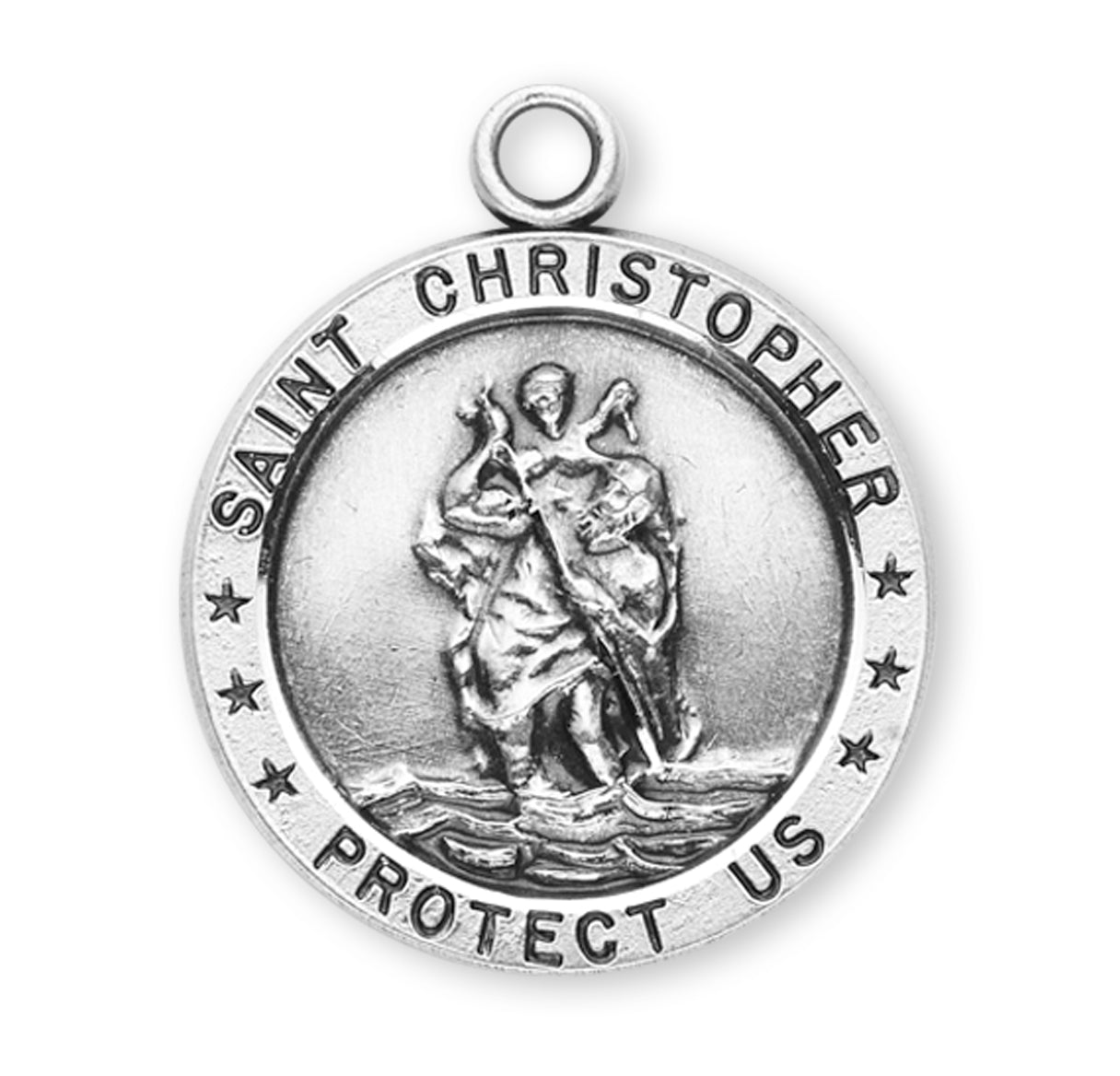 St. Christopher Sterling Silver Medal Necklace