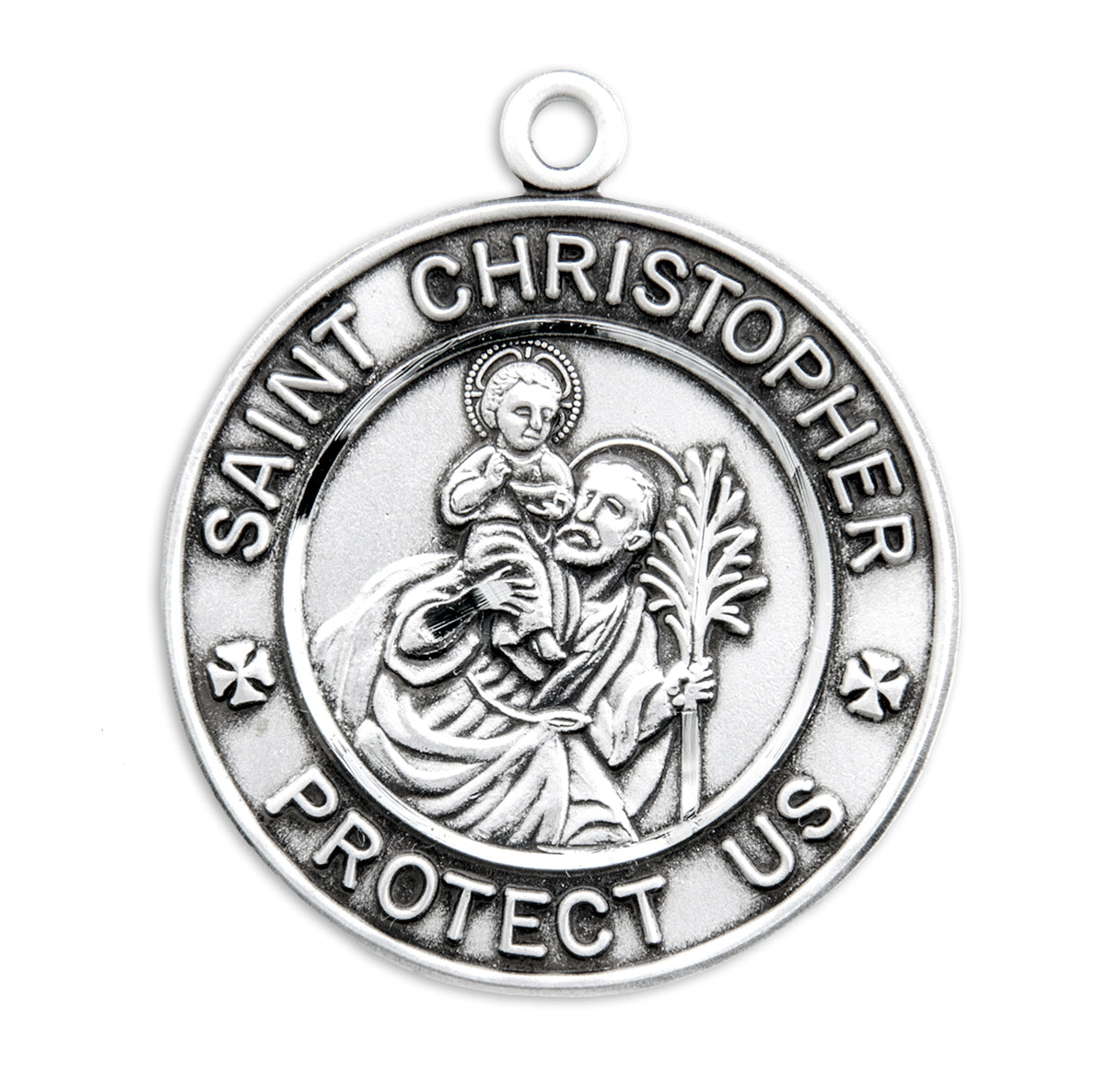 St. Christopher Sterling Silver Medal Necklace