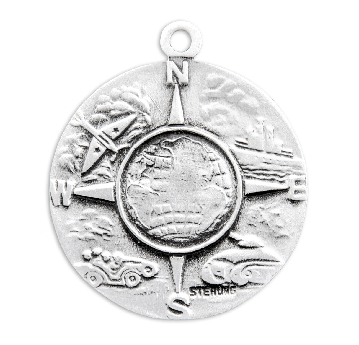 St. Christopher Sterling Silver Medal Necklace