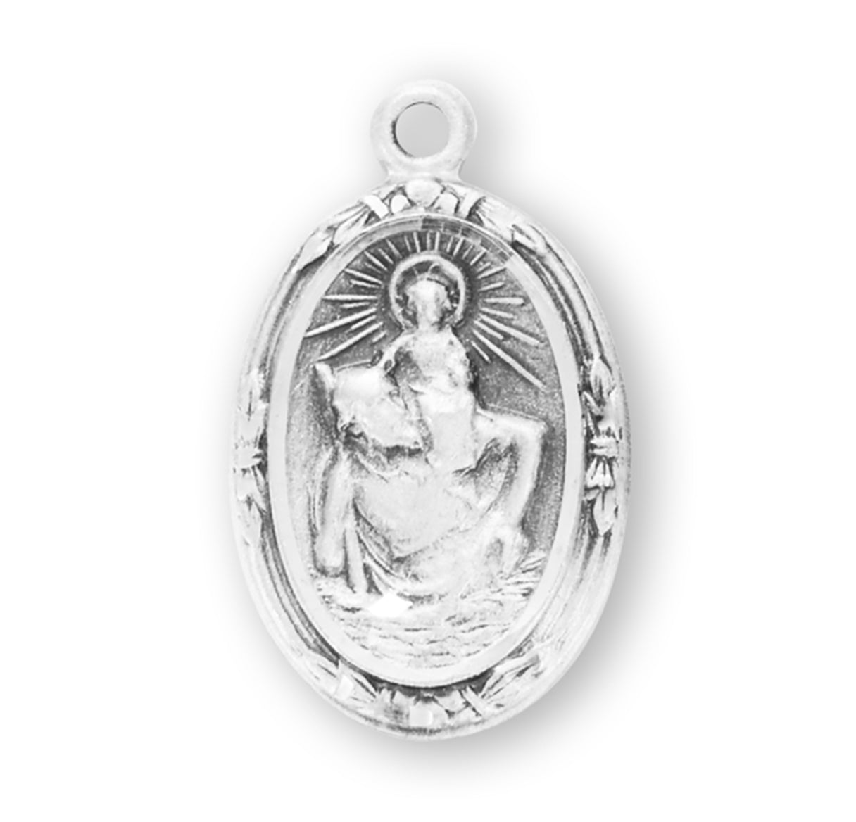 St. Christopher Sterling Silver Medal Necklace