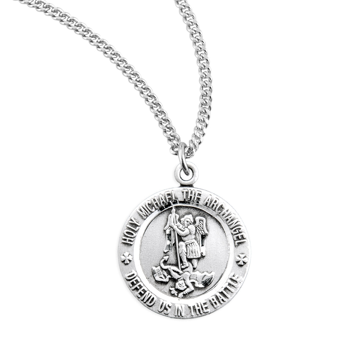 St. Michael Sterling Silver Medal Necklace