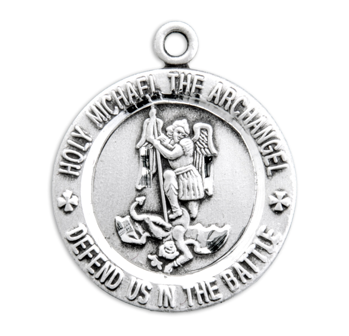 St. Michael Sterling Silver Medal Necklace