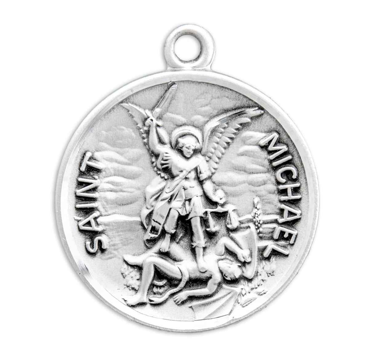 St. Michael Sterling Silver Medal Necklace