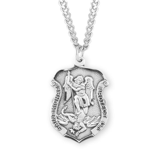 St. Michael Sterling Silver Medal Necklace