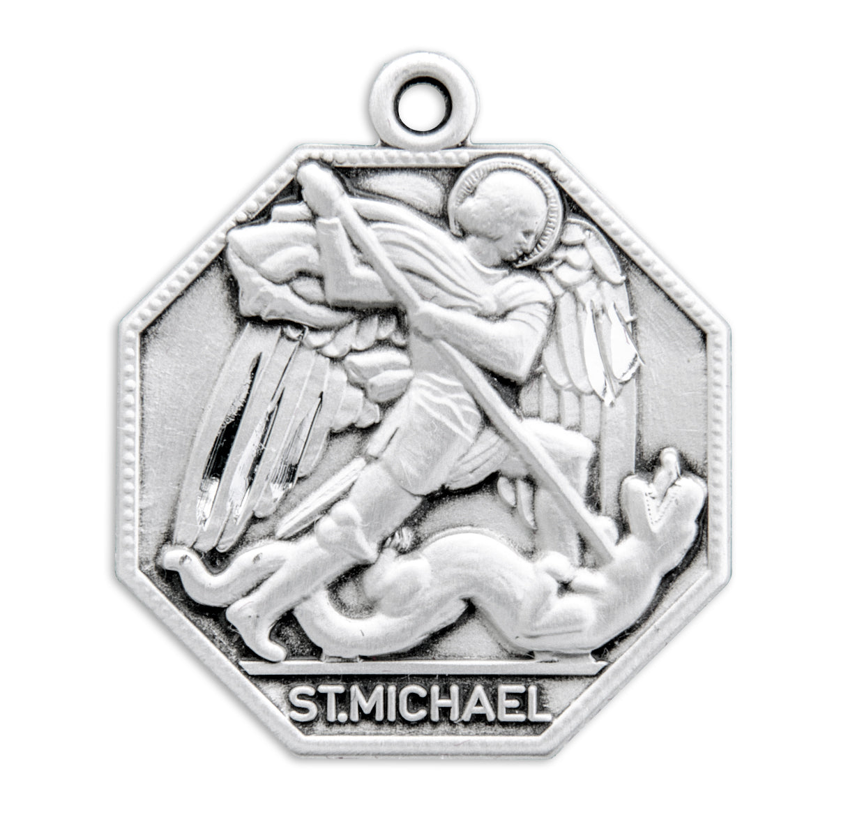 St. Michael Sterling Silver Medal Necklace