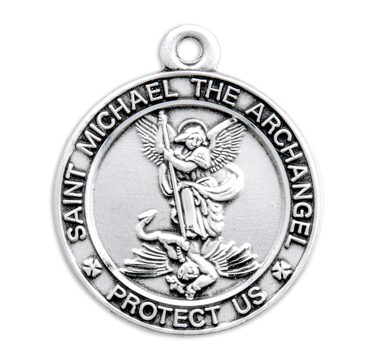 St. Michael Sterling Silver Medal Necklace