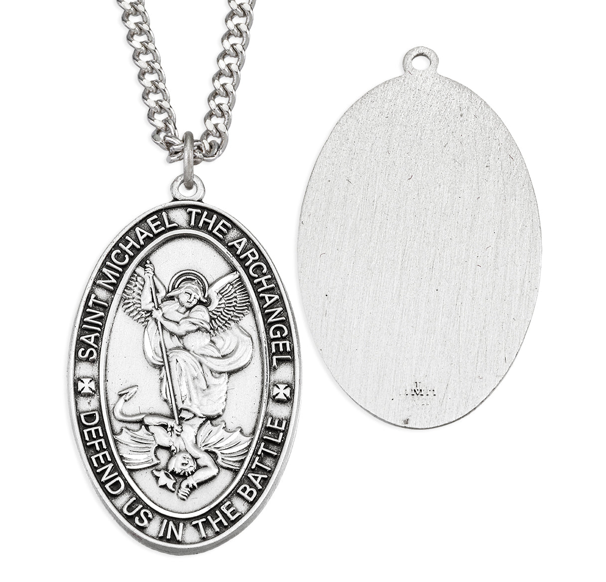 St. Michael Sterling Silver Medal Necklace