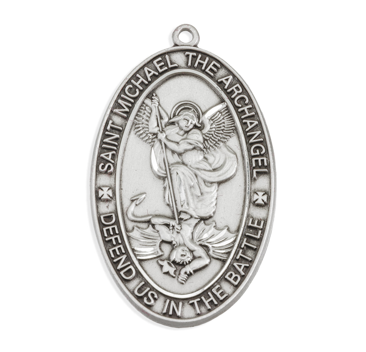 St. Michael Sterling Silver Medal Necklace