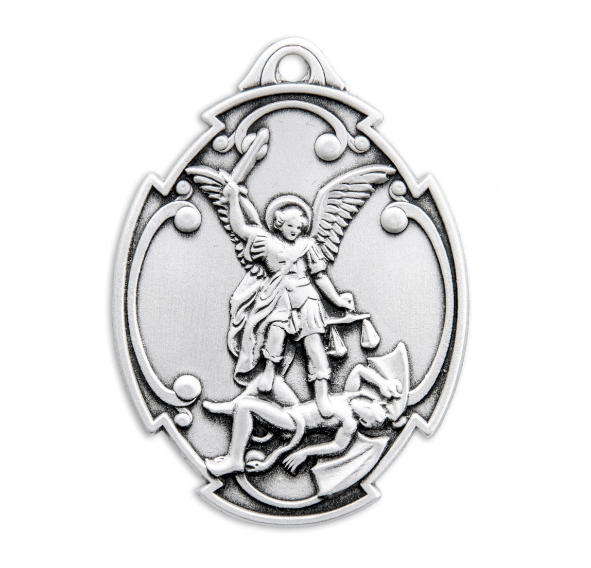 St. Michael Sterling Silver Medal Necklace