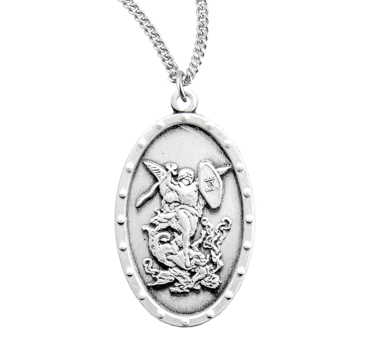 St. Michael Sterling Silver Medal Necklace