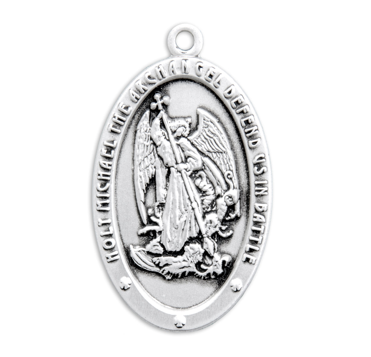 St. Michael Sterling Silver Medal Necklace