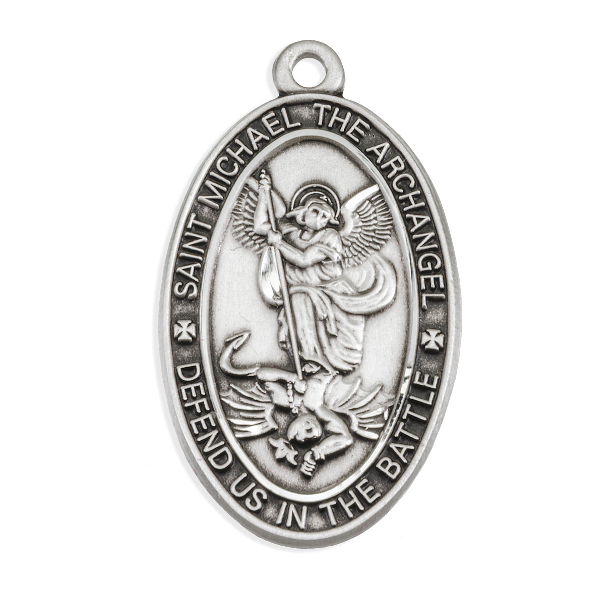 St. Michael Sterling Silver Medal Necklace