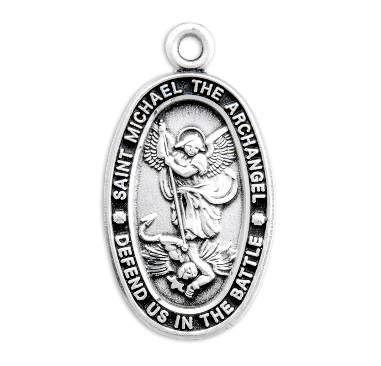 St. Michael Sterling Silver Medal Necklace