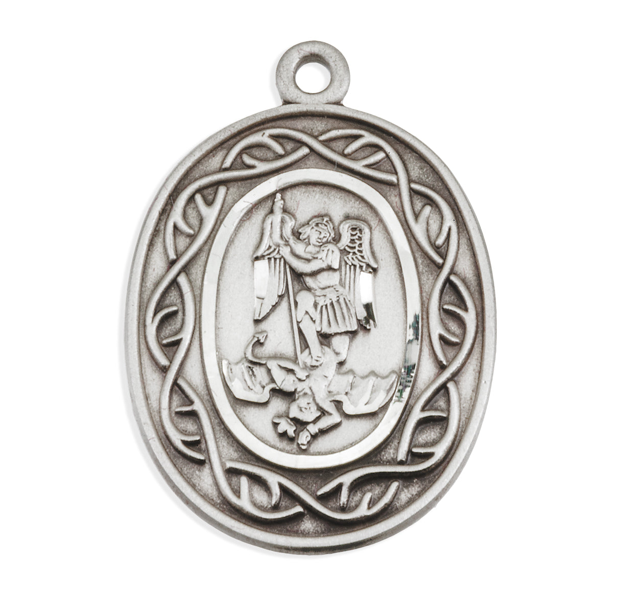 St. Michael Sterling Silver Medal Necklace