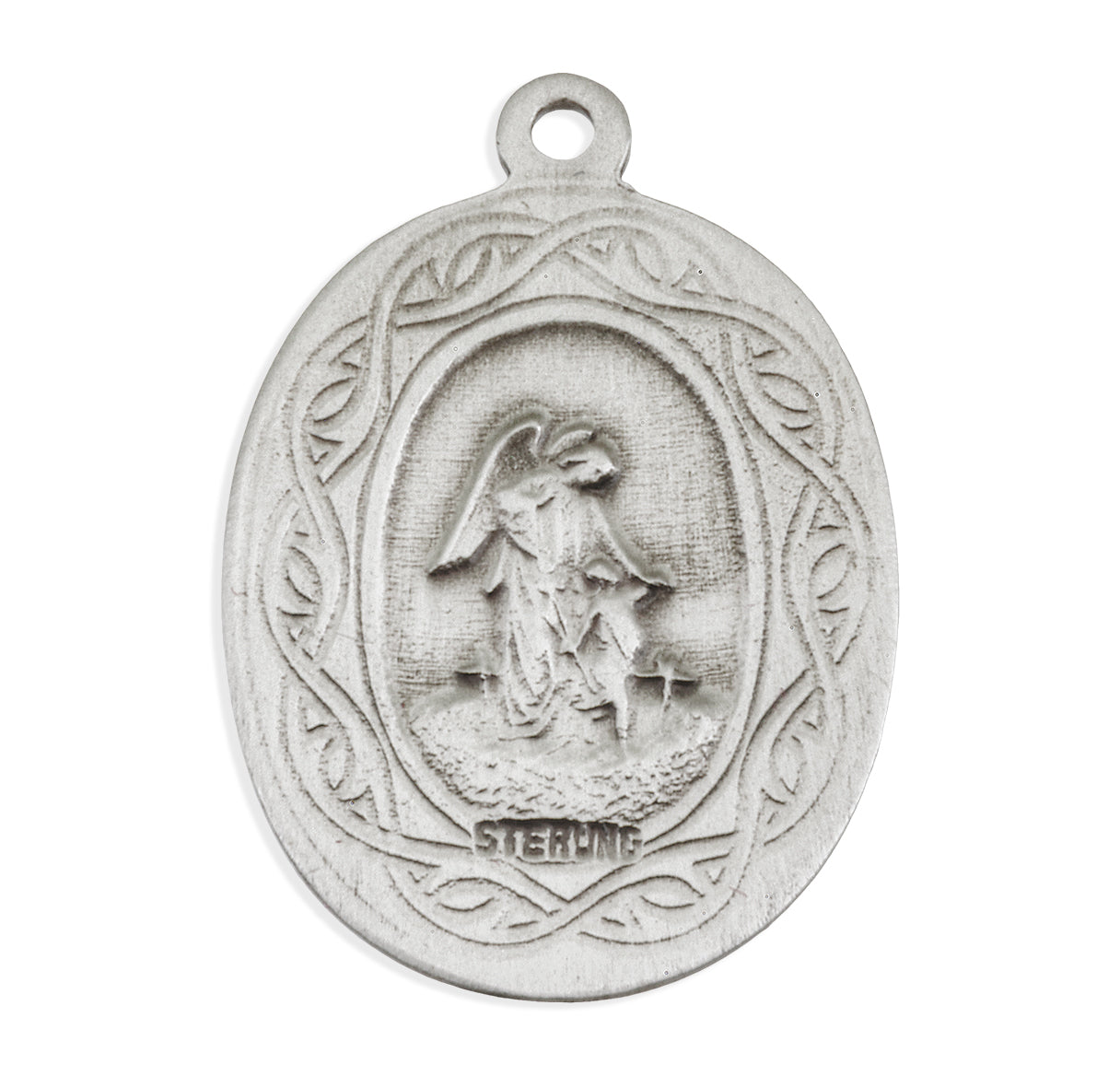 St. Michael Sterling Silver Medal Necklace