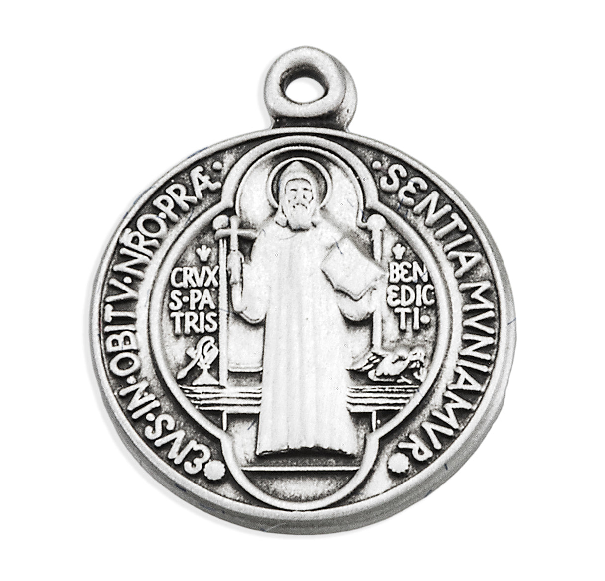 St. Benedict Sterling Silver Medal Necklace