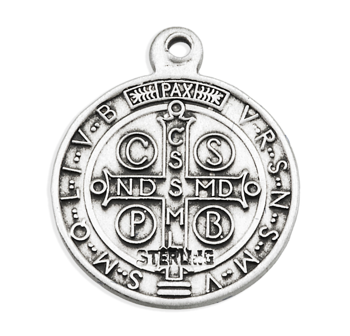 St. Benedict Sterling Silver Medal Necklace