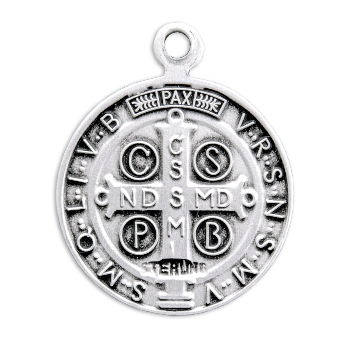 St. Benedict Sterling Silver Medal Necklace