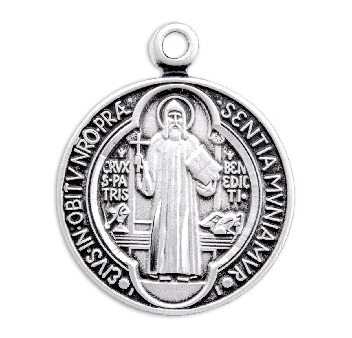 St. Benedict Sterling Silver Medal Necklace