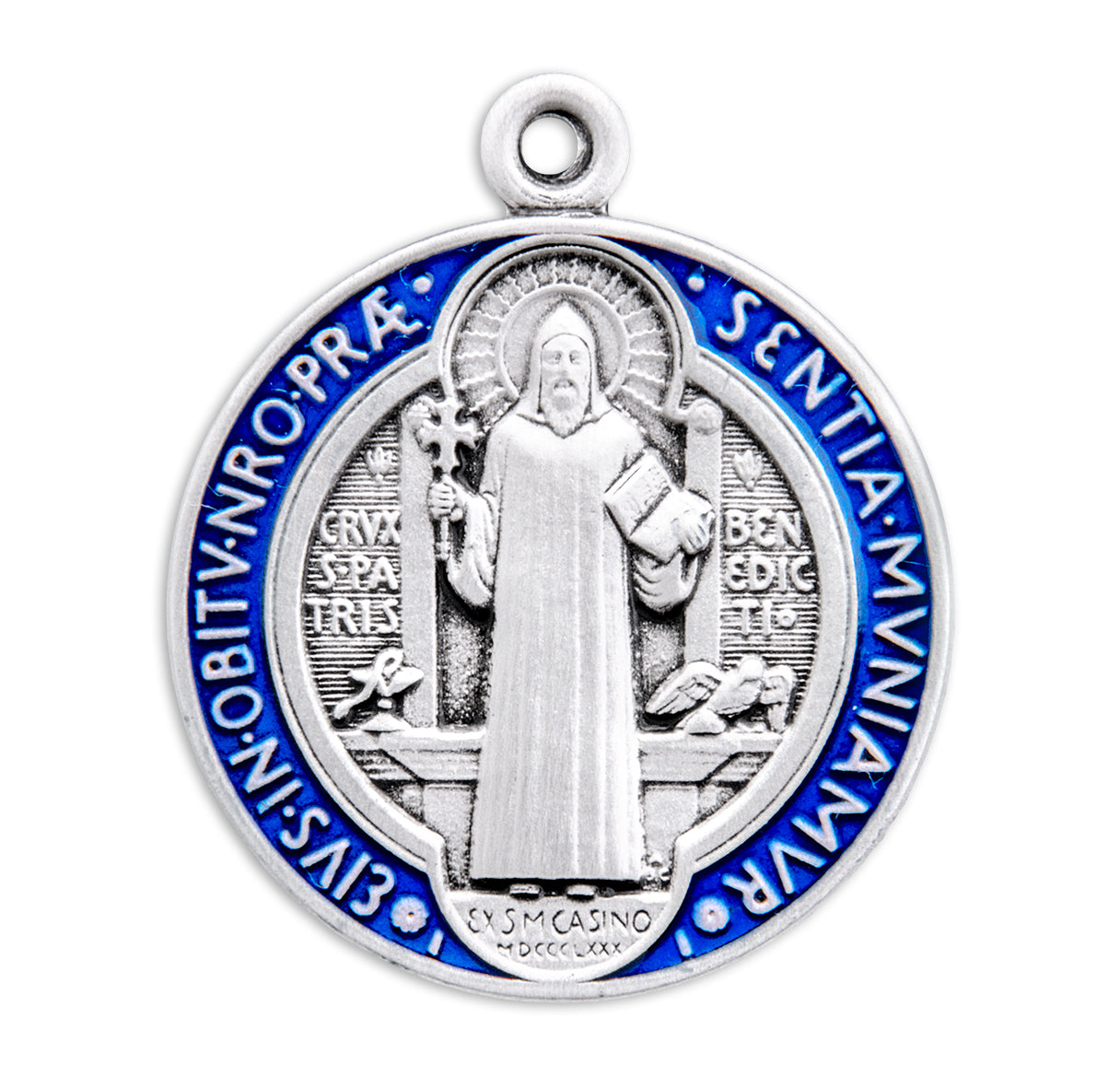 St. Benedict Sterling Silver Medal Necklace