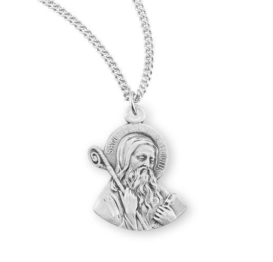 St. Benedict Sterling Silver Medal Necklace