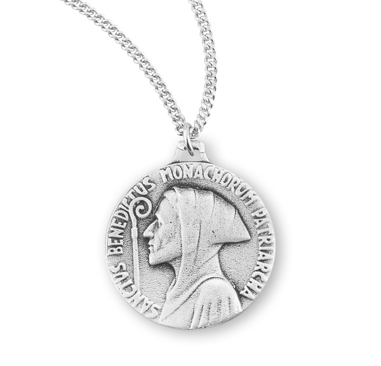 St. Benedict Sterling Silver Medal Necklace