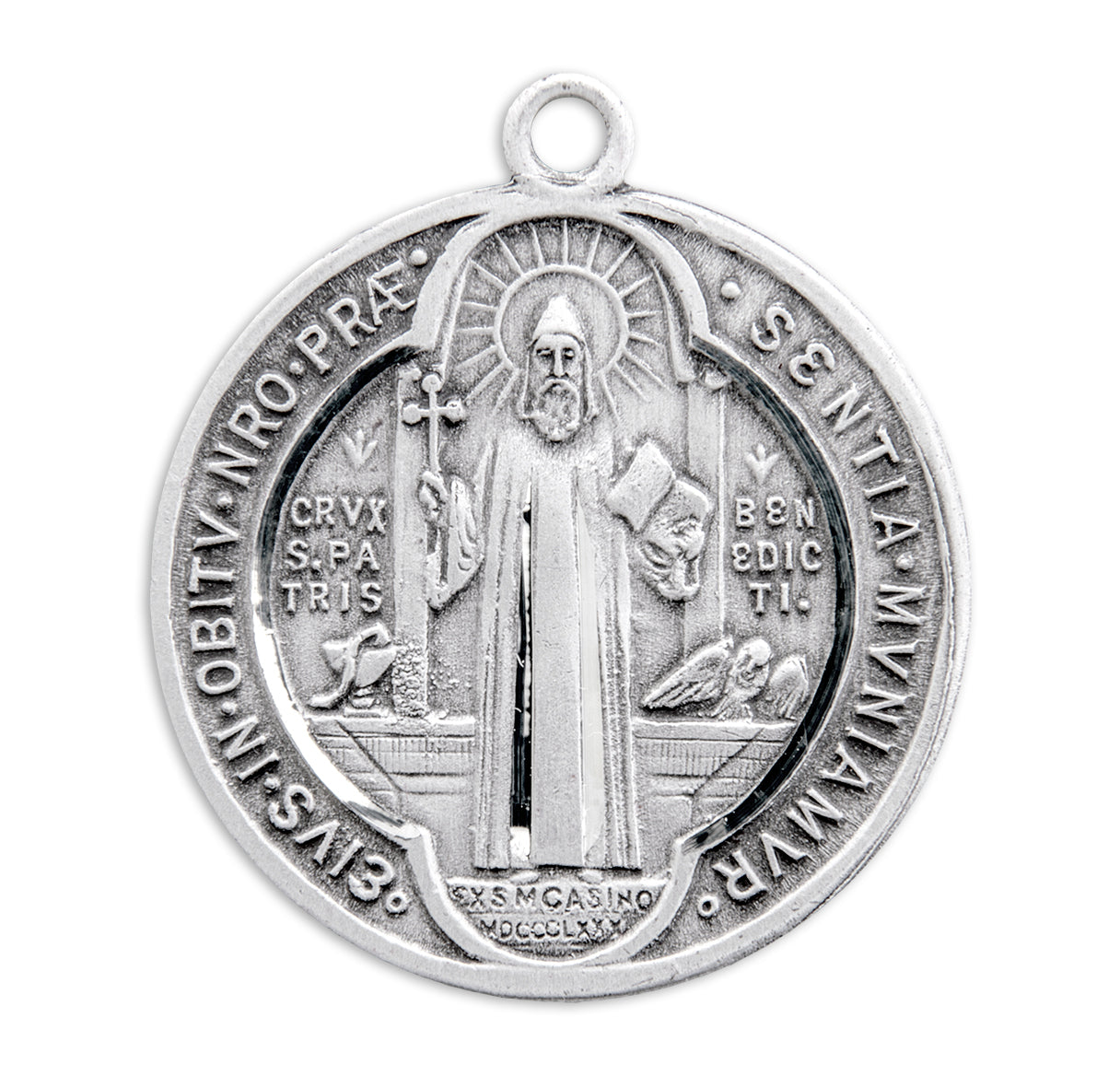 St. Benedict Sterling Silver Medal Necklace