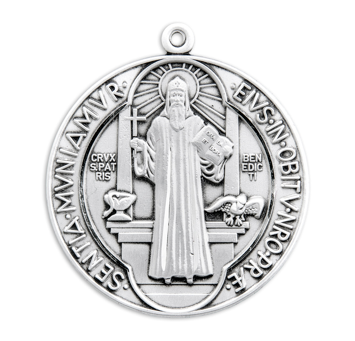 St. Benedict Sterling Silver Medal Necklace