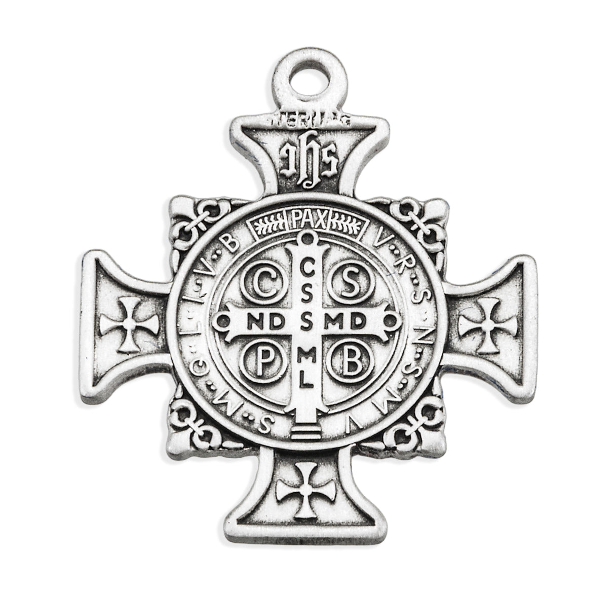 St. Benedict Sterling Silver Medal Necklace