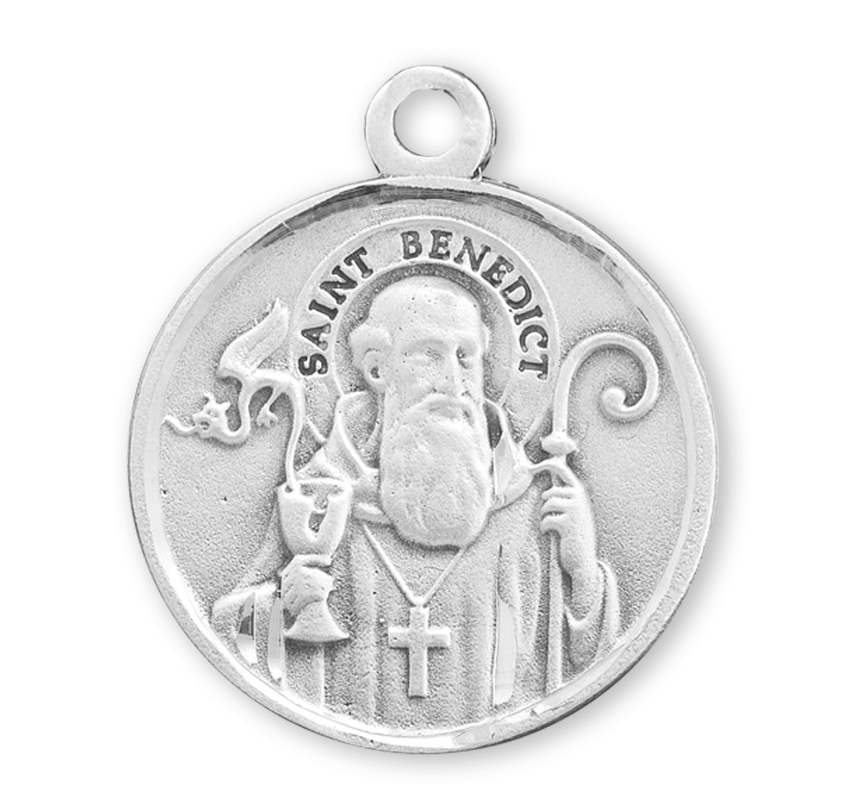 St. Benedict Sterling Silver Medal Necklace