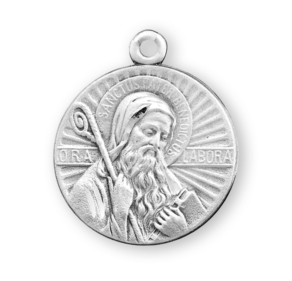 St. Benedict Sterling Silver Medal Necklace