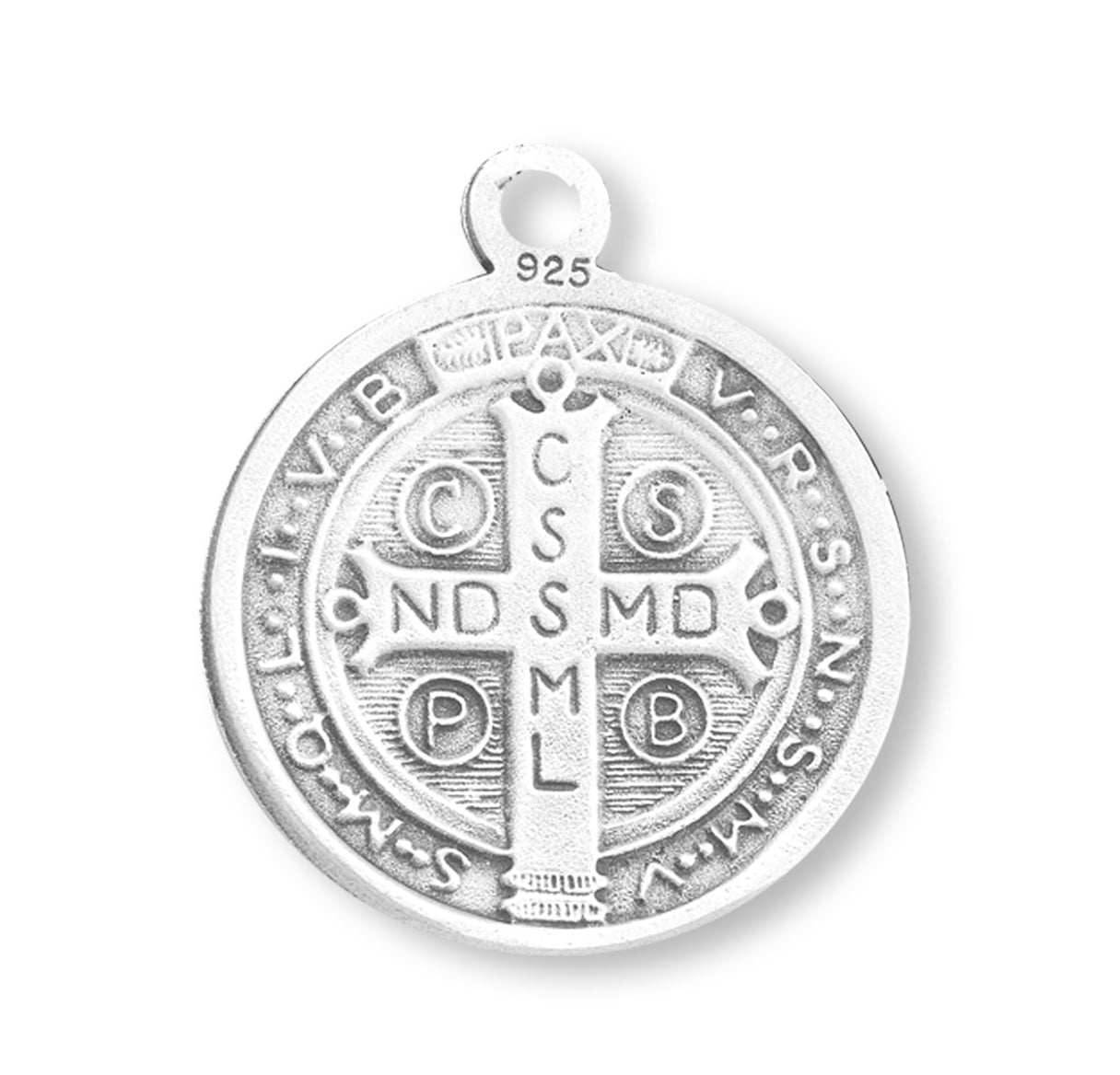 St. Benedict Sterling Silver Medal Necklace